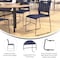 Flash Furniture 881 lb. Capacity Navy Sled Base Stack Chair RUT-2-NVY-BK-GG - alternate 2